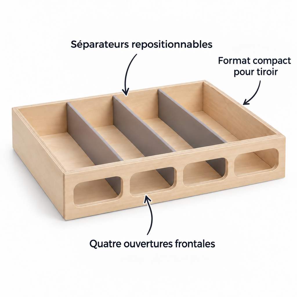 Organisateur de sachets à distribution frontale